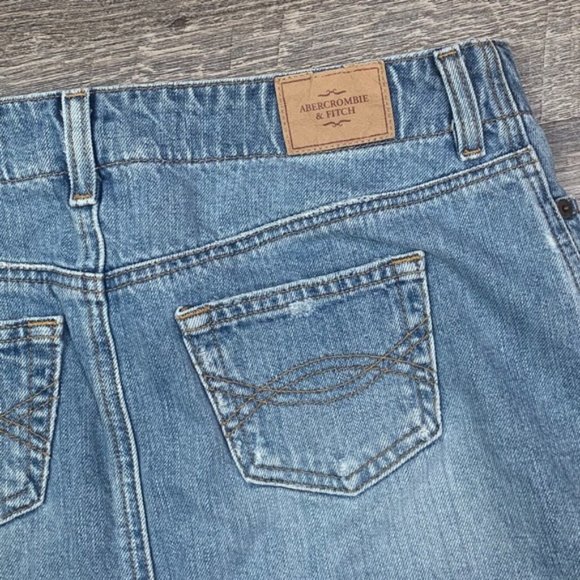 Abercrombie & Fitch A&F Denim Jean Mini Skirt 4 - Picture 3 of 4